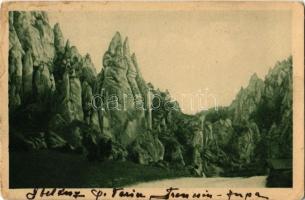 1925 Szulyó-völgy, Szulyó-hegység, Súlovské údolie, Súlovské vrchy (Vágvölgy, Povazie); Súlovské skaly / Szulyói-sziklák / rocks (kopott sarkak / worn corners)