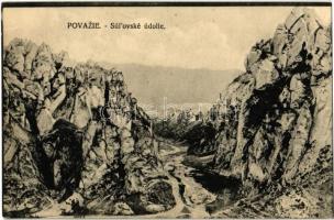 Szulyó-völgy, Szulyó-hegység, Súlovské údolie, Súlovské vrchy (Vágvölgy, Povazie); Súlovské skaly. Nakl. Leopolda Gansela 11. / Szulyói-sziklák / rocks