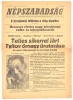 1961 Népszabadság. 1961. aug. 8., XIX. évf. 187. száma, Tyitov őrnagy és a Vosztok-2 űrhajó űrutazásával. Bp., Szikra-ny., 12 p.