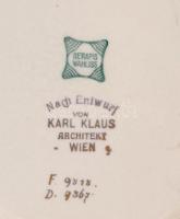 Ernst Wahliss Art deco porcelán kaspó. Serapis-Wahliss modell, 1911 Karl Klaus építész által terveze...