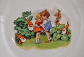 Epiag porcelán melegen tartó. Matricás, jelzett, kopásokkal d: 24 cm