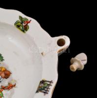 Epiag porcelán melegen tartó. Matricás, jelzett, kopásokkal d: 24 cm