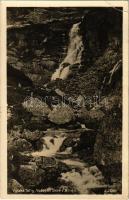 1930 Tátra, Magas-Tátra, Vysoké Tatry; Vodopád Skok v Mlinici / Fátyol-vízesés a Malompataki-völgyben / waterfall, valley. J. Ossko 5931. (EK)