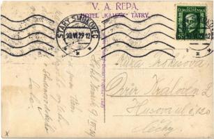 1929 Tátra, Magas-Tátra, Vysoké Tatry; vodopád / vízesés / waterfall. Plachy photo (EM)