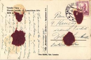 Tátra, Magas-Tátra, Vysoké Tatry; Stanica lanovky na Lomnickom stíte / Lomnici-csúcs drótkötélpálya ...