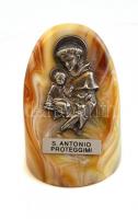 Ékszertartó tégely + Szent Antal. d:5 cm, m. 5,5 cm