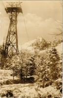 Tátra, Magas-Tátra, Vysoké Tatry; Lanovka na Lomnicky stít / Lomnici-csúcs drótkötélpálya, felvonó / cable car, cable railway, cableway