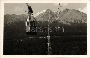 Tátra, Magas-Tátra, Vysoké Tatry; Lanovka / drótkötélpálya, felvonó / cable car, cable railway, cableway. photo