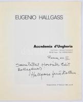 1978-1980 Hallgass Jenő (1912-1980) szobrászművész 2 db kiállítási katalógusa, a művész által dediká...