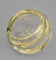 Art deco jellegű halványsárga hamutál, hibátlan, d: 10 cm