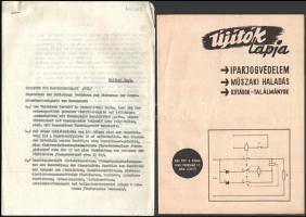 1967-1969 Betonacél korrózióállóvá tétele eljárás szabadalmi okirata, német nyelvű gépelt leírása, h...
