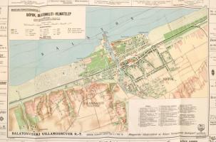 1928 Siófok, Balatonkiliti-Vilmatelep térképe, Magyar Fürdőtérképek I., 1: 10 000, kiadja: Magyar Ki...