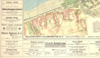 1928 Siófok, Balatonkiliti-Vilmatelep térképe, Magyar Fürdőtérképek I., 1: 10 000, kiadja: Magyar Ki...
