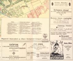 1928 Siófok, Balatonkiliti-Vilmatelep térképe, Magyar Fürdőtérképek I., 1: 10 000, kiadja: Magyar Ki...