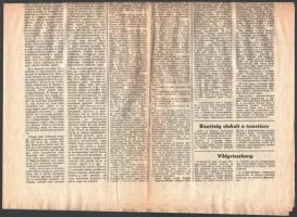 1989 Magyar Nemzet 1989. júl. 7., LII. évf. 157. sz. Szerk.: Soltész István. Bp., Athenaeum, 8 p. Be...