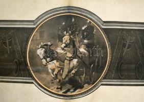 1908 Szeghalmi önkéntes tűzoltók majálisát hirdető plakát, restaurált, 80×58 cm