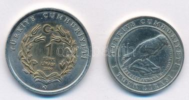 Törökország 2009. 1L Cu-Ni "Elefánt" + 1L Cu-Ni "Parlagi sas" T:1-,2
Turkey 200...