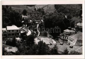 1943 Szklenófürdő, Sklené Teplice; látkép, fürdő, vendéglő, üzlet / general view, spa, bath, restaurant, inn, shop. Fot. S. Protopopov