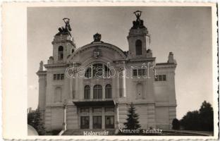 Kolozsvár, Cluj; Nemzeti Színház, magyar címer / National Theatre, Hungarian coat of arms. photo