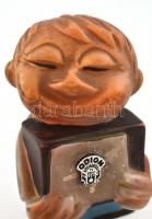 cca 1970 Régi Orion reklámfigura, műanyag, kopott, kissé viseltes állapotban, m: 11 cm