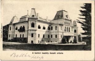 1907 Betlér, Betliar (Rozsnyó, Roznava); Gróf Andrássy Géza kastély északi oldala. Kiadja Falvi Jenő / Schloss / castle (EK)