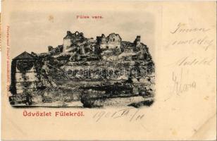 1901 Fülek, Filakovo; vár. Divald / castle / hrad