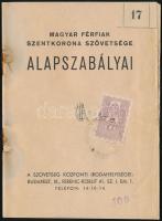 1926 Magyar Férfiak Szentkorona Szövetségének alapszabályai. 28p.
