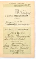 1920 Népköztársaság feliratos útlevél, áthúzva királyságra./ Peoples Republic passport overwritten to Kingdom