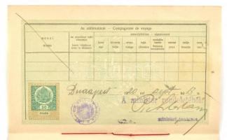 1920 Népköztársaság feliratos útlevél, áthúzva királyságra./ People's Republic passport overwri...