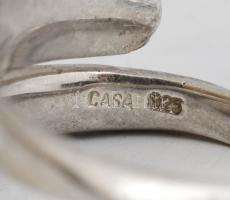 Ezüst(Ag) extravagáns gyűrű, jelzett, méret: 55, nettó: 5,1 g