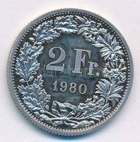 Svájc 1980. 2Fr Cu-Ni T:1 (eredetileg PP) Switzerland 1980. 2 Francs Cu-Ni C:UNC (originally PP) Krause KM#21a.1