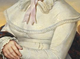 Jelzés nélkül, feltehetően magyar festő, 1810-20 körül: Suriát Karolina portréja. Olaj, vászon, fa k...