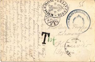 1938 Negyed, Neded; vasútállomás, utca, komp a Vág folyón, fogyasztási szövetkezeti üzlete és saját ...