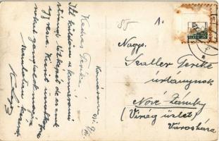 1931 Komárom, Komárnó; strand a Dunán, "Erzsébet királyné" gőz. kerekes személyhajó / Danu...