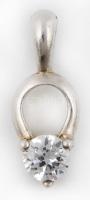 Ezüst(Ag) függő, cirkóniával, jelzett, h: 2,5 cm, bruttó: 2,5 g