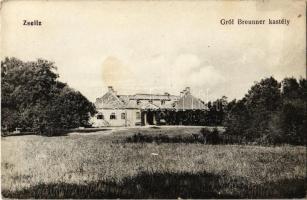1923 Zselíz, Zeliezovce; Gróf Breunner kastély / castle