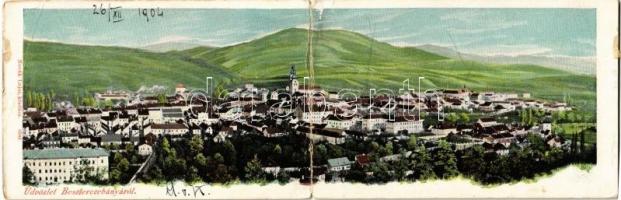 1904 Besztercebánya, Banská Bystrica; Novák Lajos kiadása. Kihajtható panorámalap / folding panoramacard (EB)