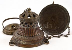 Mennyezeti tömjénfüstölő, réz, m: 58 cm