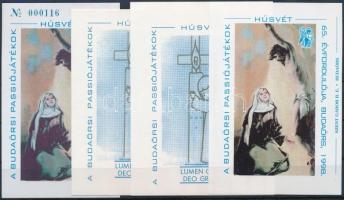 1998 A Budaörsi passiójátékok 65. évfordulójára kiadott emlékív 4 klf változat (30.000)