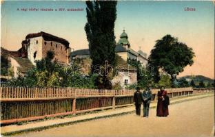 Lőcse, Levoca; Régi körfal részlete a XIV. századból, utca / old castle wall, street (EK)