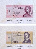 Sopron 2010. 500 Kékfrank + 1000 Kékfrank + 2000 Kékfrank + 5000 Kékfrank + 10.000 Kékfrank + 20.000...