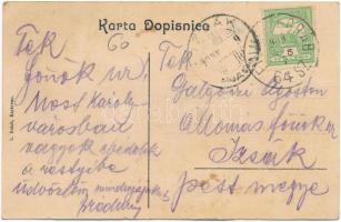 1909 Károlyváros, Karlovac; Kolodvor / Bahnhof / Vasútállomás, vasutasok, vonat, építkezés  / railwa...
