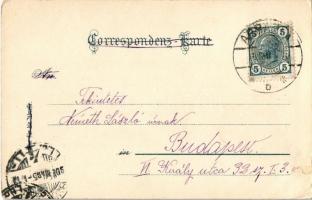 1905 Abbazia, Opatija; Vor dem Hotel Quarnero / hotel, shore (r)