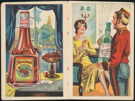 1930 Grünfeld József húsvéti előny italárjegyzéke, színes, litografált, illusztrált borítóval, és sz...