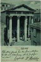 1901 Pola, Pula; Tempel des Augustus / Tempio dAugusto / Augustus templom / temple