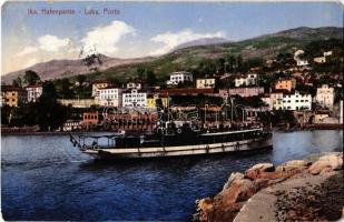 1914 Ika, Ica (Abbazia, Opatija); Hafenpartie / Porto / port, steamship (EM)