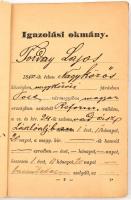 1898 Budapest, népfölkelési igazolványi könyv