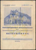 1946 Pestszenterzsébeti Hitelszövetkezet betétkönyve, bejegyzésekkel.