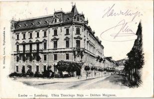 1901 Lviv, Lwów, Lemberg; Ulica Trzeciego Maja / Dritten Majgasse / street view. M. Hölzel (EK)