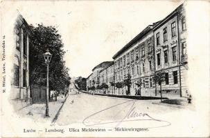 1901 Lviv, Lwów, Lemberg; Ulica Mickiewicza / Misckiewiczgasse / street view. M. Hölzel (EK)